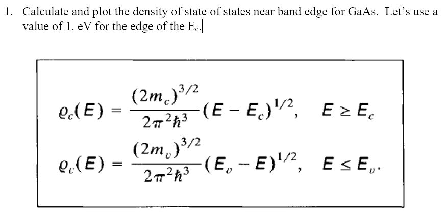 Solved Calculate And Plot The Density Of State Of States | Chegg.com