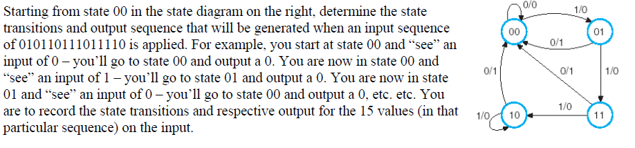 0. Script State Solved Starting from state 00 in the state diagram on the | Chegg.com