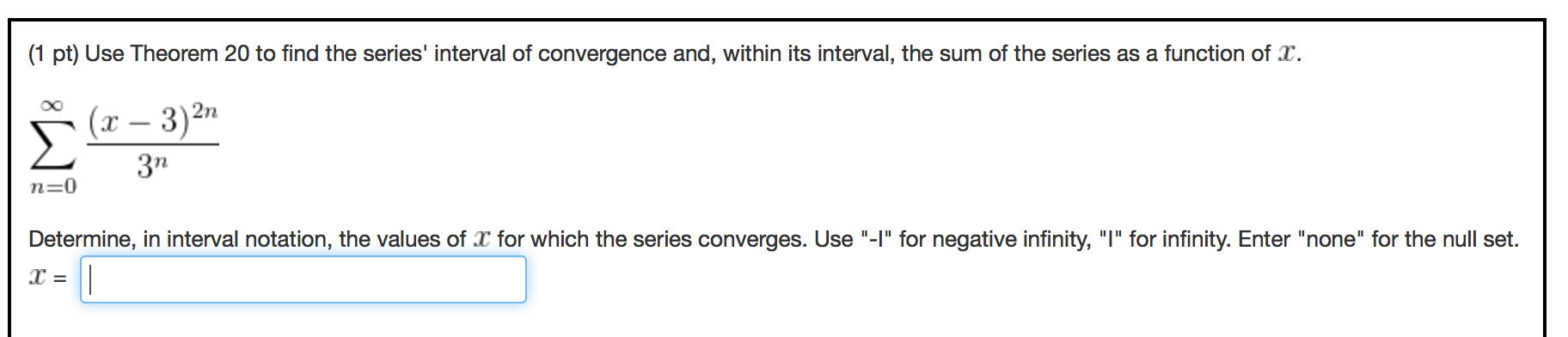 Solved Use Theorem 20 To Find The Series? Interval Of | Chegg.com