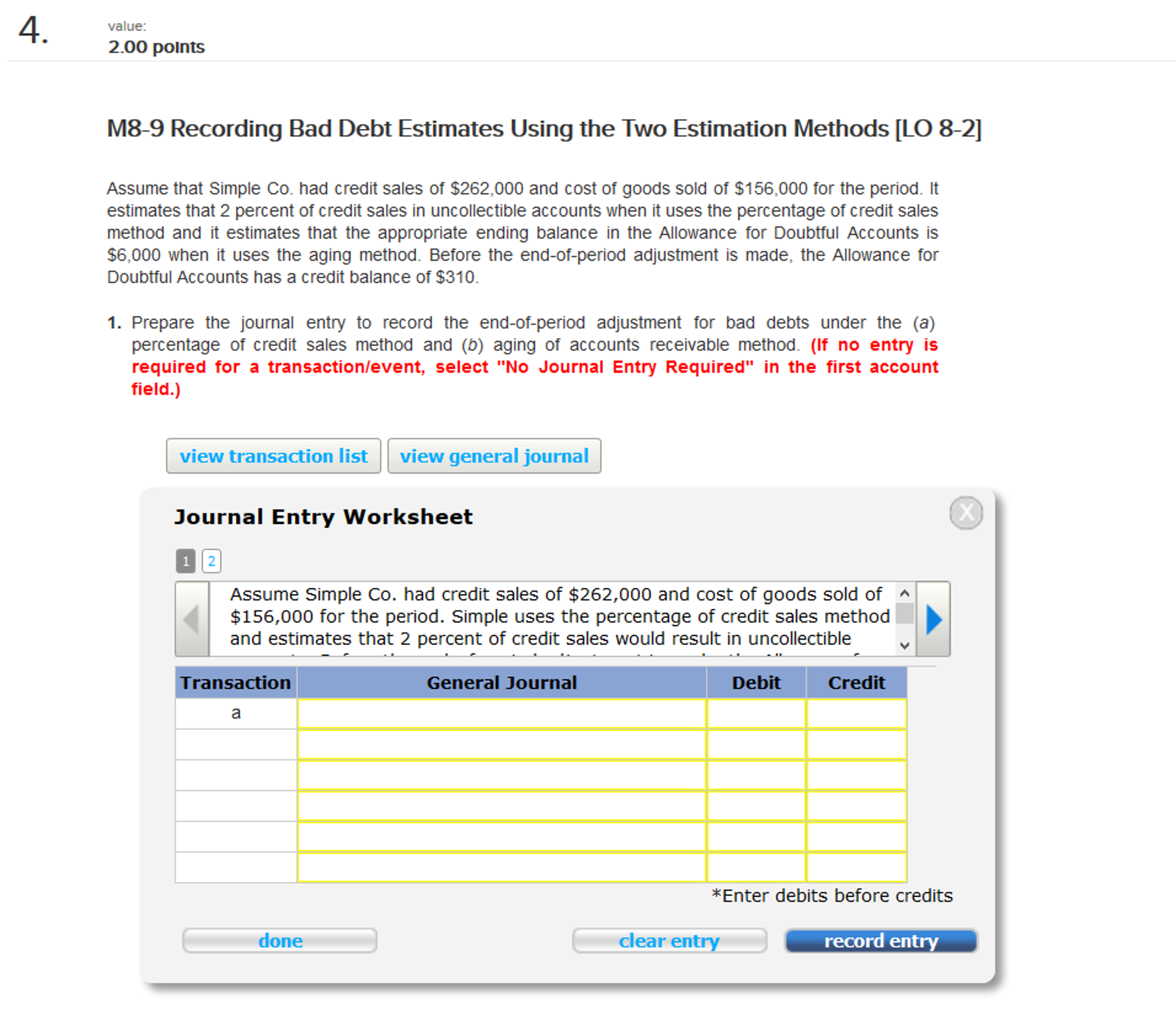 solved-assume-that-simple-co-had-credit-sales-of-262-000-chegg