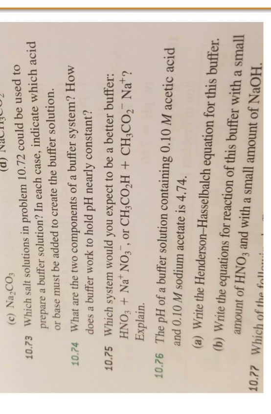 Solved d NaC c Na CO 10 73 Which Salt Solutions In Chegg