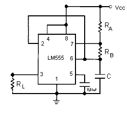 Solved Given the astable multivibrator below with RA=14k | Chegg.com