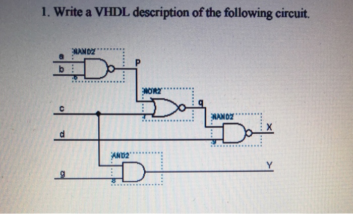 Solved Write A Vhdl Description Of The Following Circuit. 