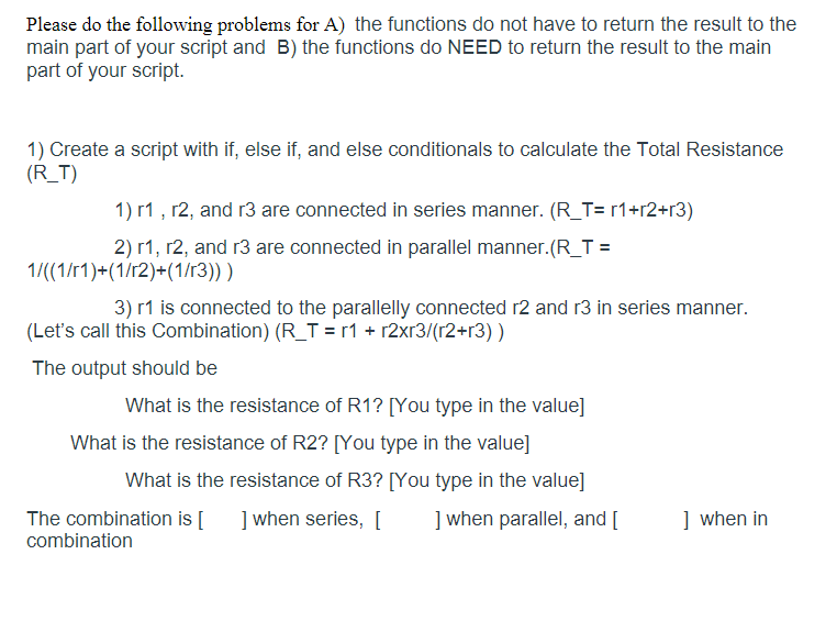 Solved Please do the following problems for A) the functions | Chegg.com