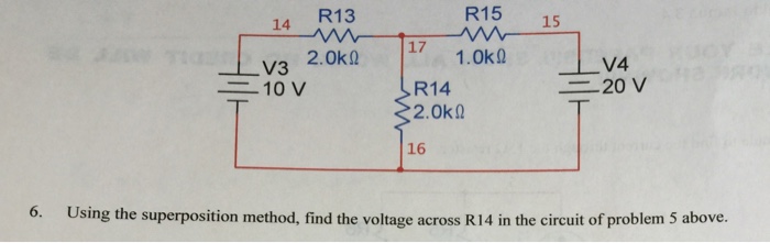 Solved Using The Superposition Method, Find The Voltage | Chegg.com