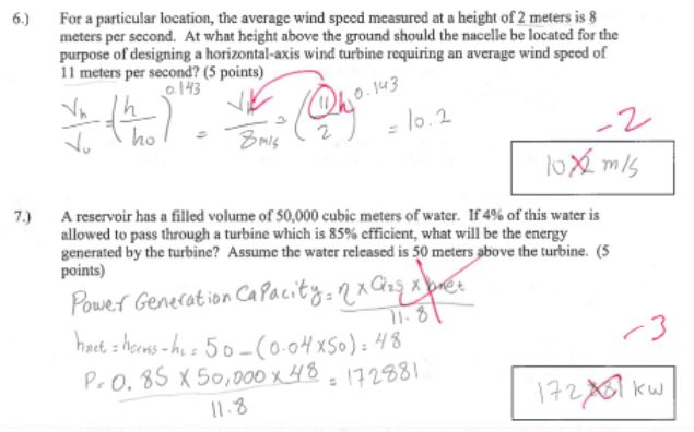 Solved 6) For A Particular Location, The Average Wind Speed 