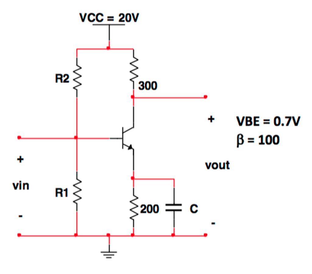 For the amplifier circuit below: (a) Find the values | Chegg.com