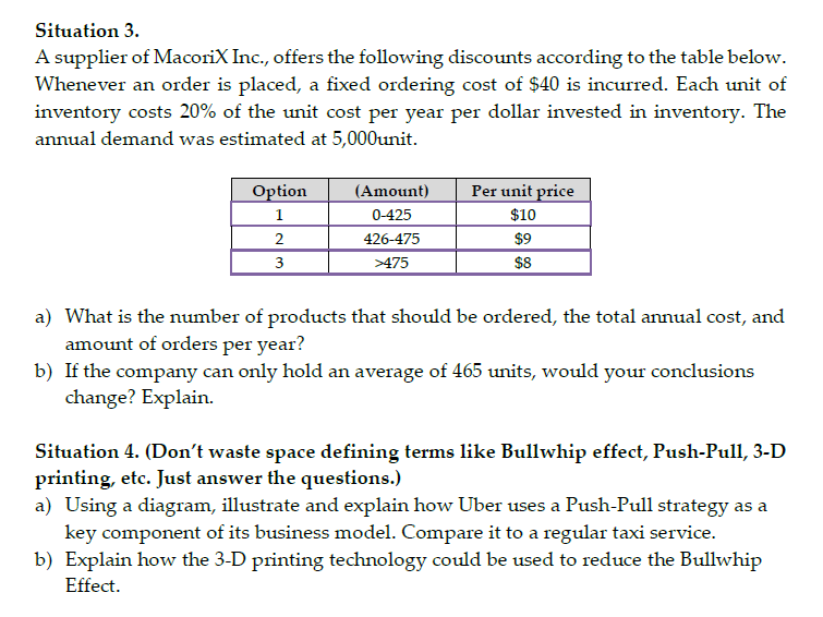 Solved A supplier of MacoriX Inc., offers the following