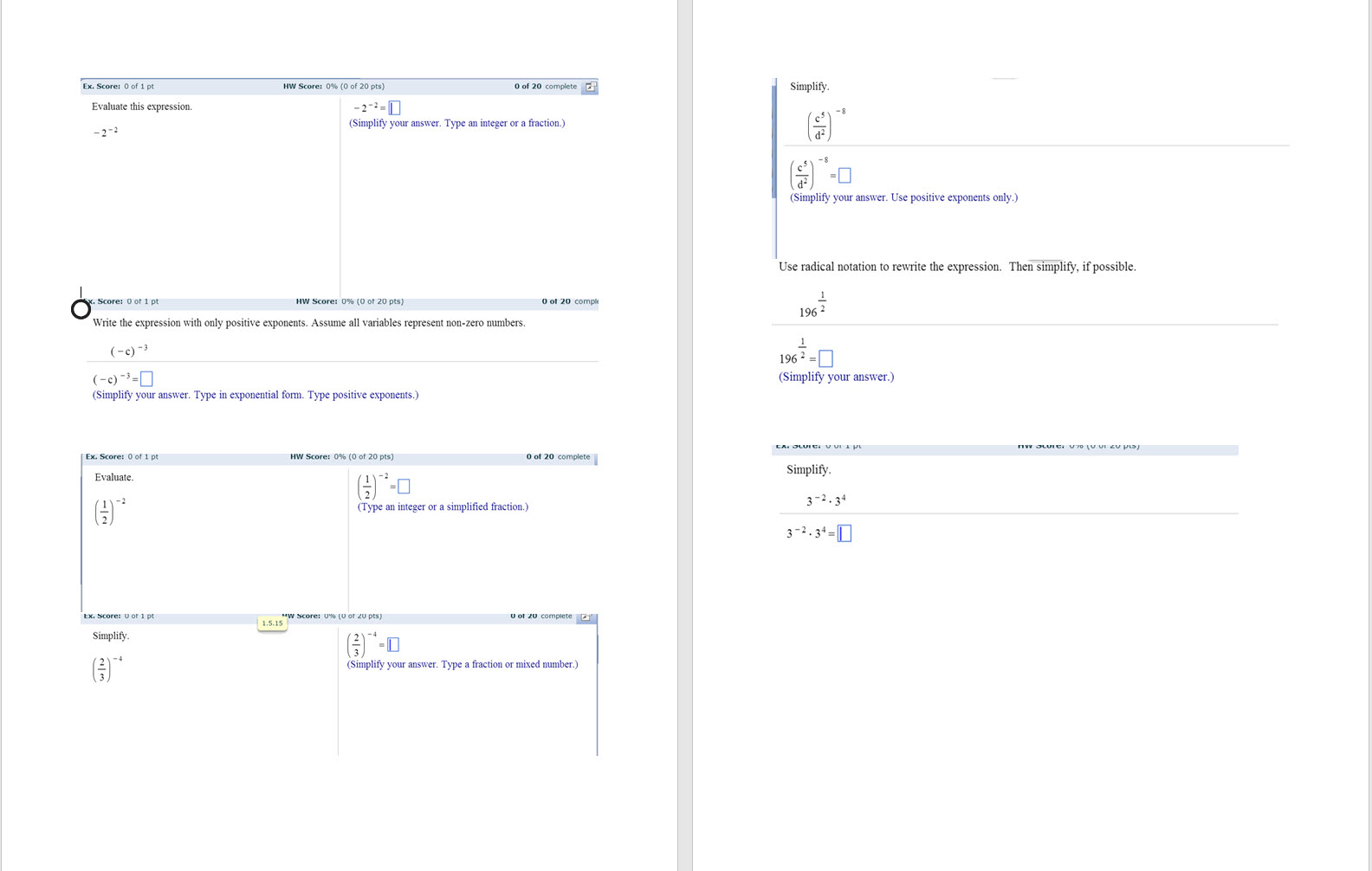 Solved Write the expression with only positive exponents. | Chegg.com
