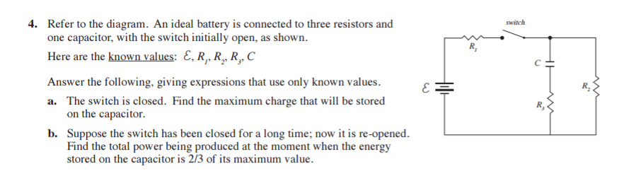 Solved 4. Refer to the diagram. An ideal battery is | Chegg.com