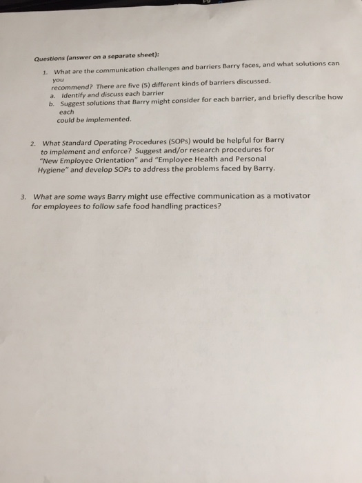 short case study on business communication with questions and answers