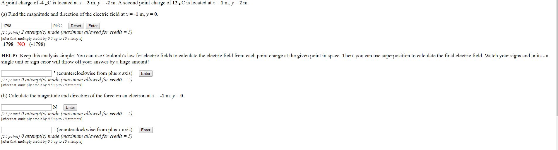 solved-a-point-charge-of-4-mu-c-is-located-at-x-3-m-y-chegg