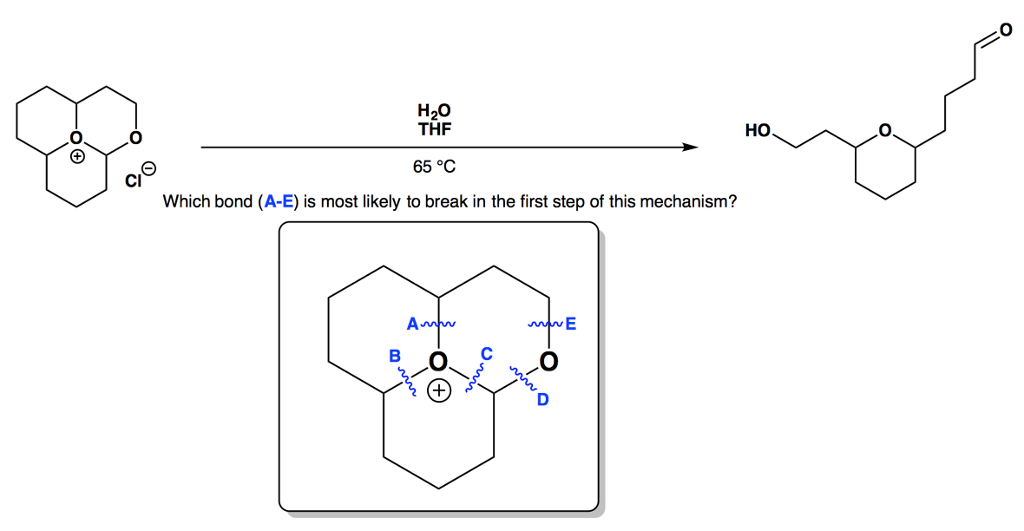 Solved Which bond (A-E) is most likely to break in the first | Chegg.com