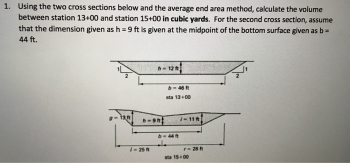 Solved Using The Two Cross Sections Below And The Average 8498