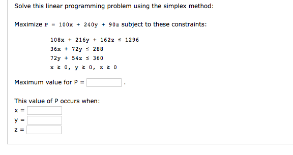 Solved points solve this linear programming problem using | Chegg.com