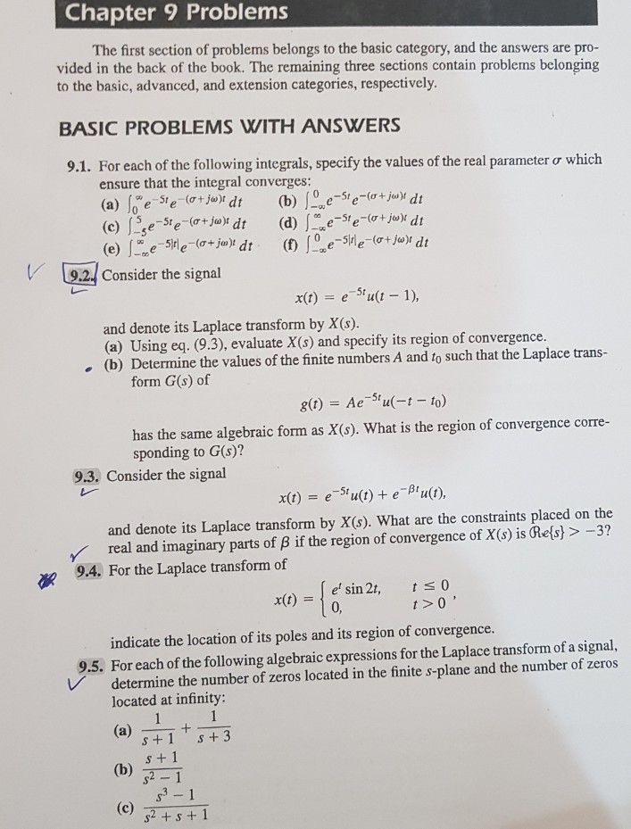 Solved Chapter 9 Problems The first section of problems | Chegg.com
