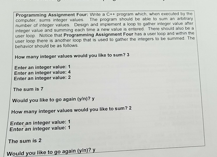 Solved Programming Assignment Four: Write a C++ program | Chegg.com