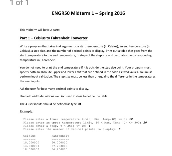 Solved Write a program that takes in 4 arguments, a start | Chegg.com