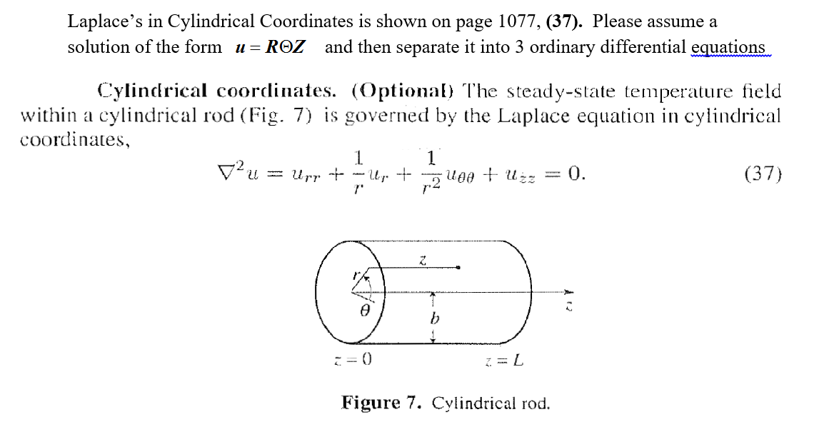Solved Laplace's in Cylindrical Coordinates is shown on page