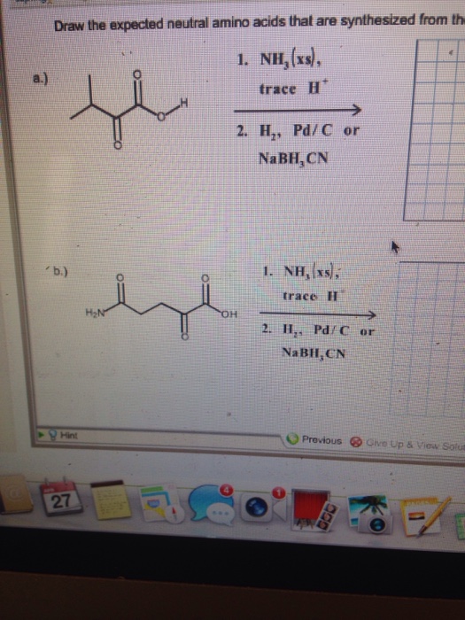 Solved Draw the expected neutral amino acids that are | Chegg.com