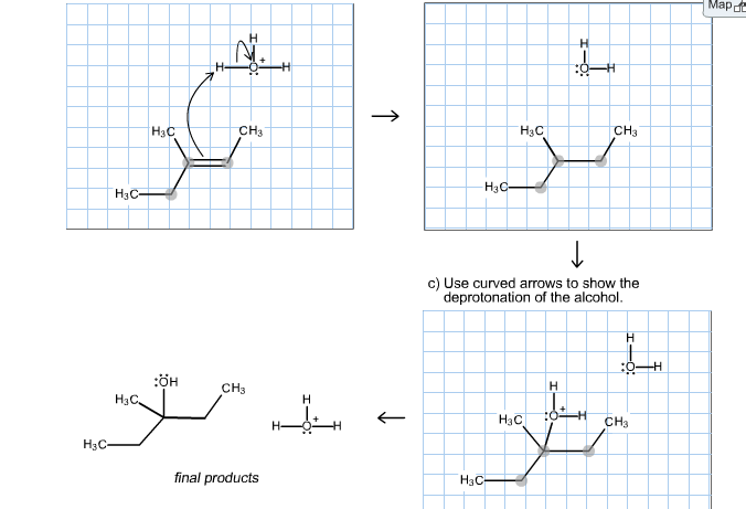 Solved Complete the mechanism for the electrophilic addition | Chegg.com