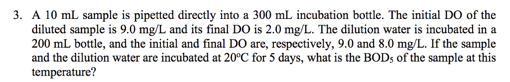 Solved 3. A 10 mL sample is pipetted directly into a 300 mL | Chegg.com