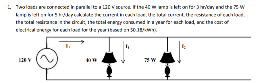 Solved Two loads are connected in parallel to a 120 V | Chegg.com