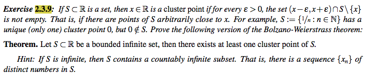 Solved If S R is a set, then x epsilon R is a cluster point | Chegg.com