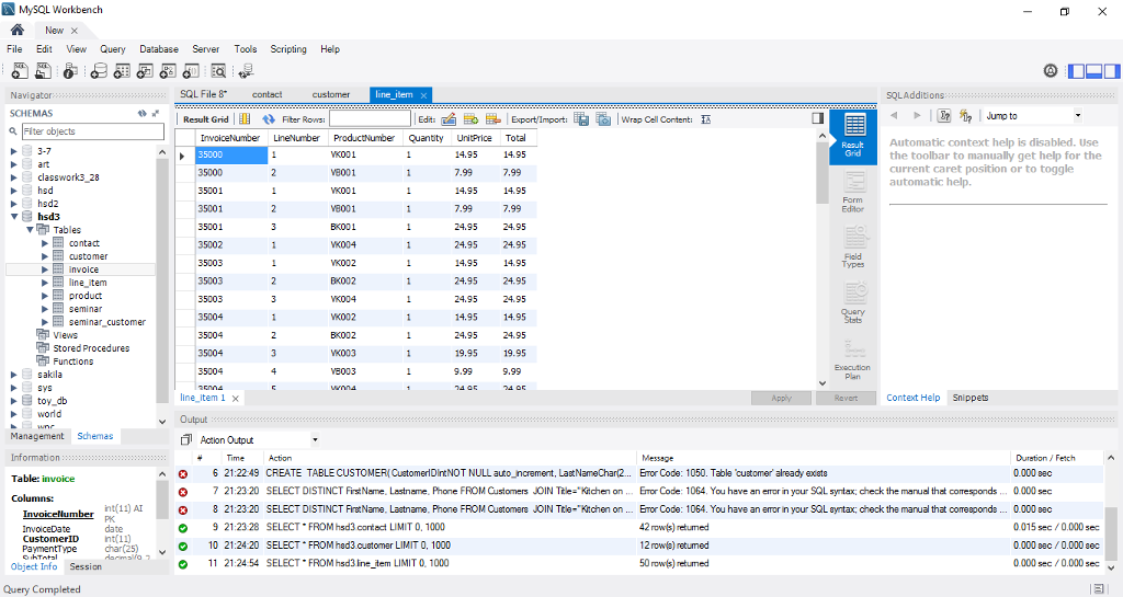 Solved Write an SQL statement to show all Heather Sweeney | Chegg.com