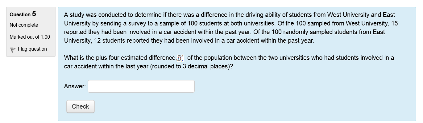 Solved A study was conducted to determine if there was a | Chegg.com