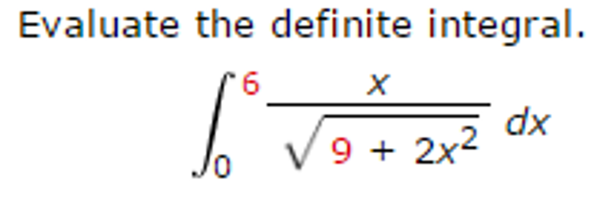 Solved Evaluate The Definite Integral Integral 3735