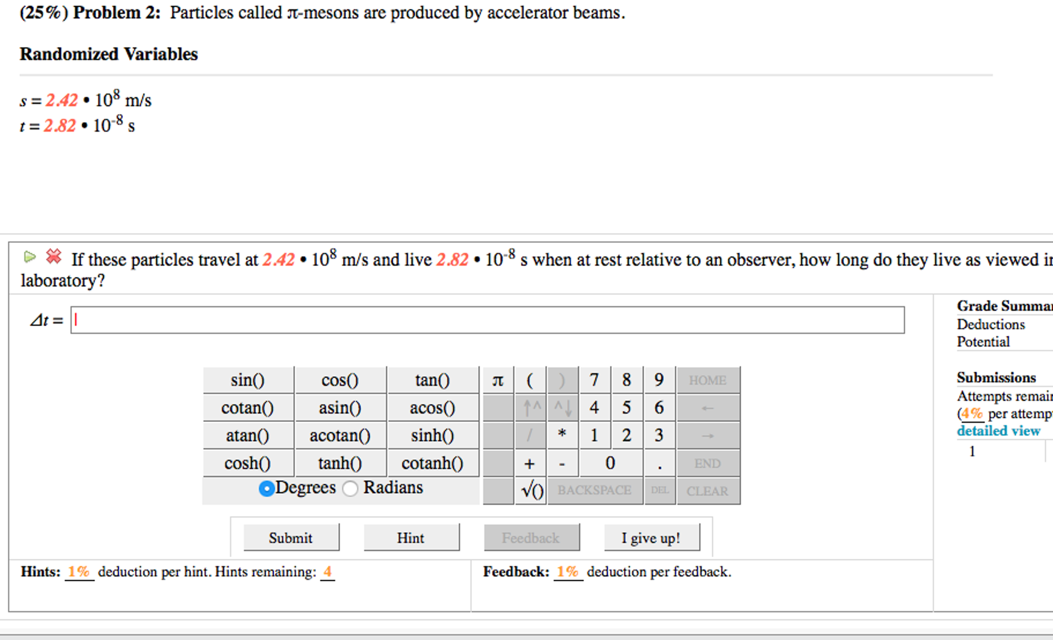 Solved Particles Called Pi-mesons Are Produced By 