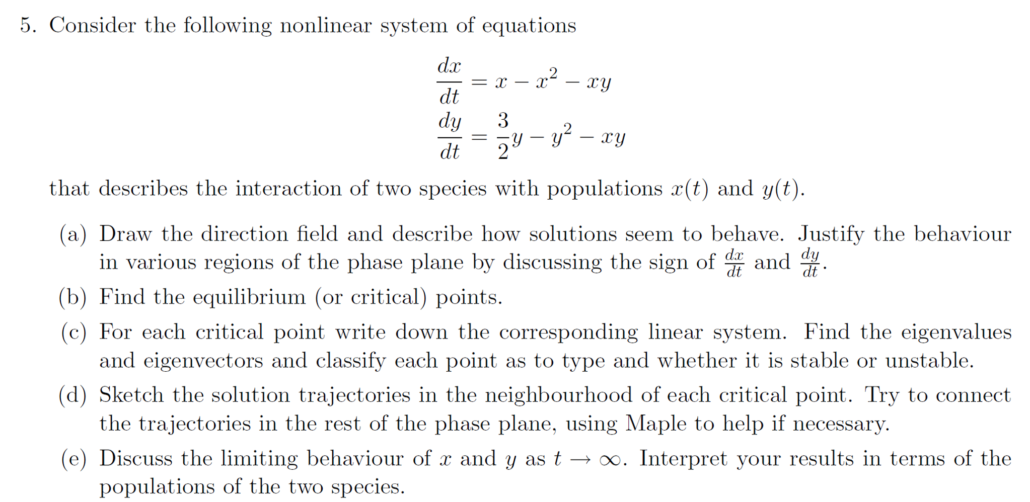 Solved Consider The Following Nonlinear System Of Equations Chegg