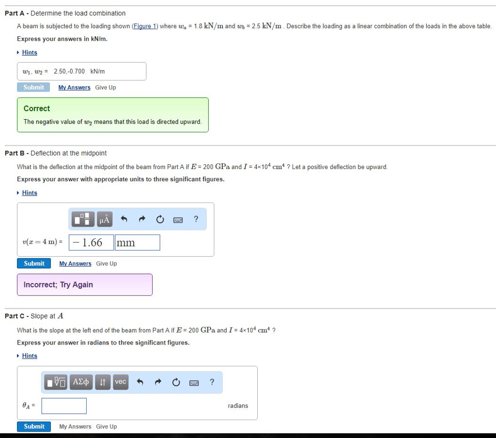 Solved Use the two loadings below and the principle of | Chegg.com
