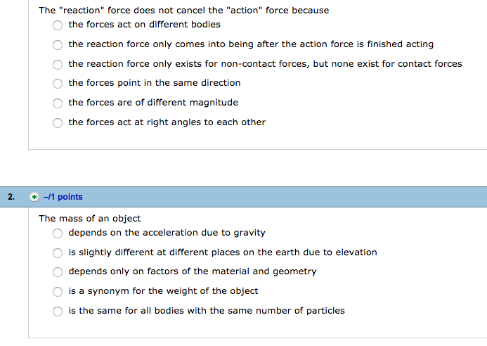 does action and reaction forces always cancel out