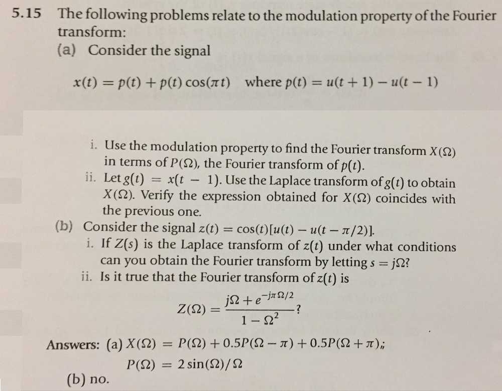 Solved 5.15 The following problems relate to the modulation | Chegg.com