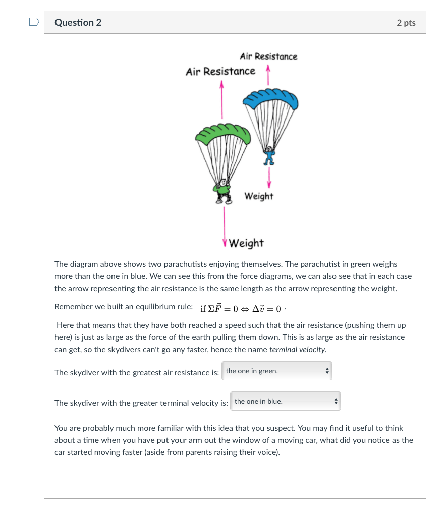 What Is Spring Force And Air Resistance Force