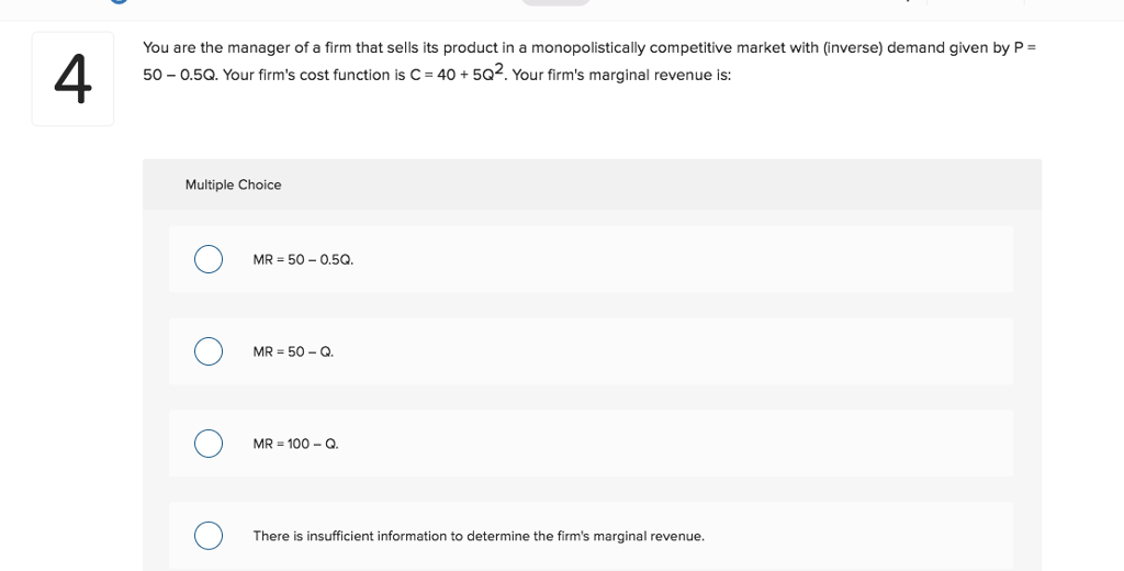 Solved 4 You are the manager of a firm that sells its | Chegg.com