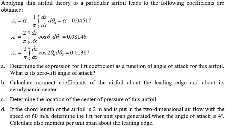 assumptions for thin airfoil theory