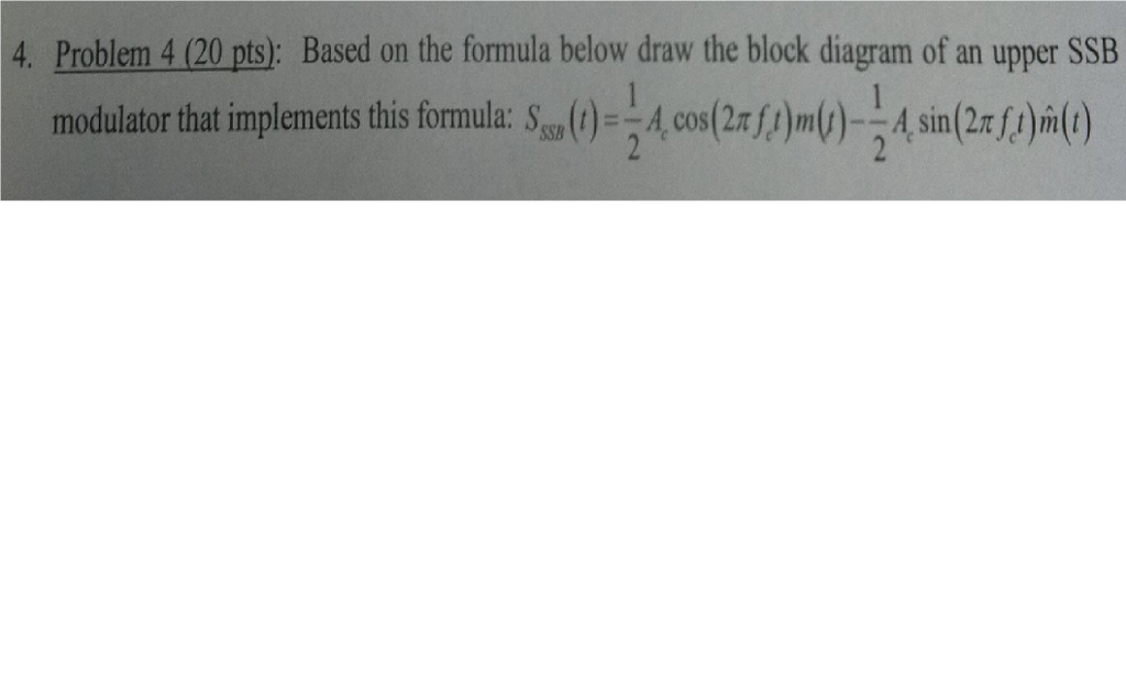 Solved Based On The Formula Below Draw The Block Diagram Of | Chegg.com