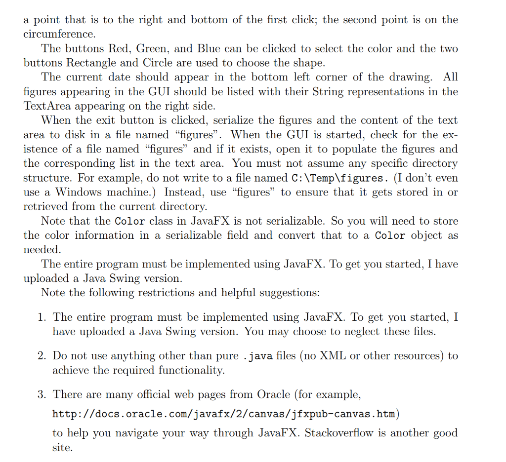 Solved this is in java using javaFx please also provide the | Chegg.com