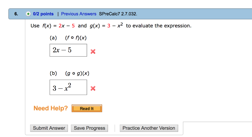 Solved 6 0 2 Points Previous Answers Sprecalc7 2 7 032