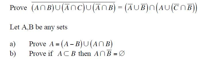 Solved Prove An B U Anc U An B Aub N Au Cn B Let Chegg Solved Prove An B U Anc U An B Aub N Au Cn B Let Chegg