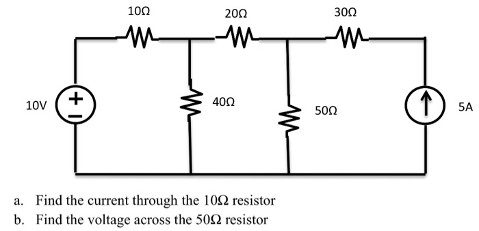 Solved Find the current through the 10 Ohm resistor Find | Chegg.com