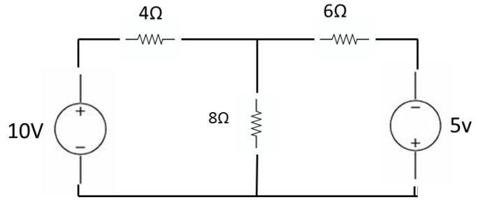 Solved Find the current through the 8 ohm resistor using | Chegg.com