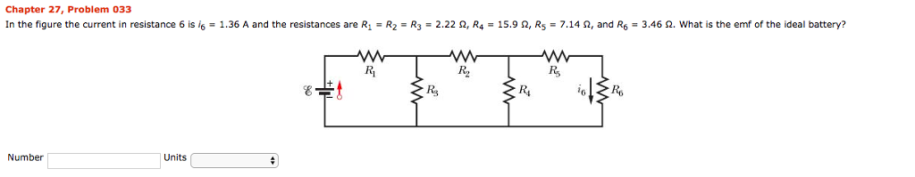 Solved In The Figure The Current In Resistance 6 Is I6 = | Chegg.com