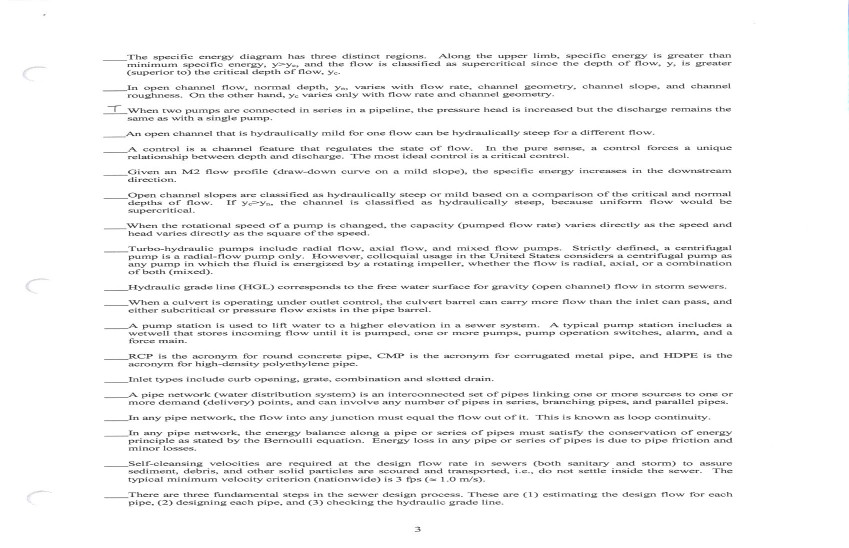 Solved The specific energy diagram has three