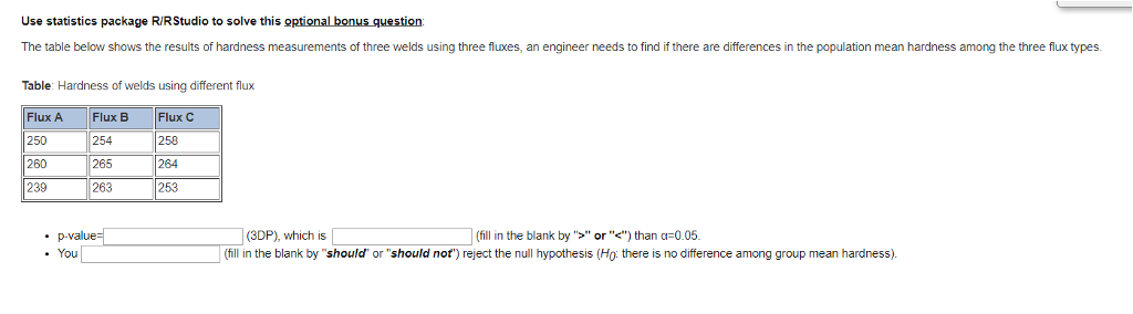 Solved Use statistics package R/RStudio to solve this | Chegg.com