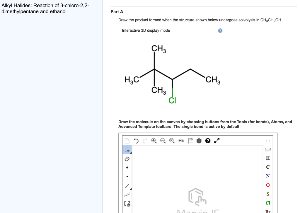 Solved alkyl halides reaction of 3 chloro 2 2 chegg