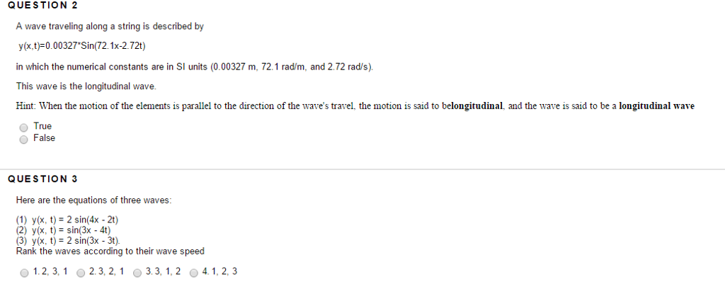 Solved A wave traveling along a string is described by y(x, | Chegg.com
